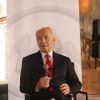 Exclusif - Shimon Peres fait un discours à l'occasion d'un événement organisé par Le Cercle des Médias, à Paris le 17 décembre 2014.