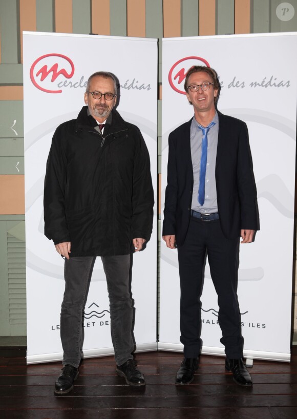 Exclusif - Antoine Guélaud (Directeur de la rédaction de TF1 et président de l'association) assiste à un événement organisé par Le Cercle des Médias en l'honneur de Shimon Peres, à Paris le 17 décembre 2014.
