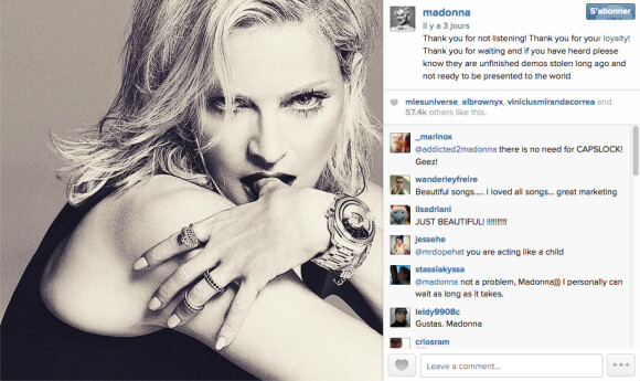 Madonna précipite la sortie de son 13e album studio, Rebel Heart, le 20 décembre 2014 suite à des fuites.