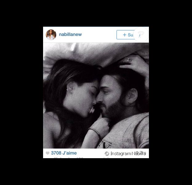 Nabilla publie un cliché d'elle et Thomas le 20 décembre 2014 au soir sur son compte Instagram.
