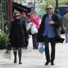 Exclusif - Helena Bonham Carter, Tim Burton et leur fils se promènent dans les rues de Londres le 26 avril 2014