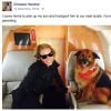 Chelsea Handler et Chunk en jet privé pour leurs vacances à la montagne au début des fêtes de fin d'année, en décembre 2014