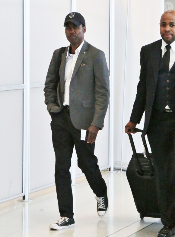 Chris Rock arrivant à l'aéroport de Toronto pour prendre un avion. Le 7 septembre 2014  