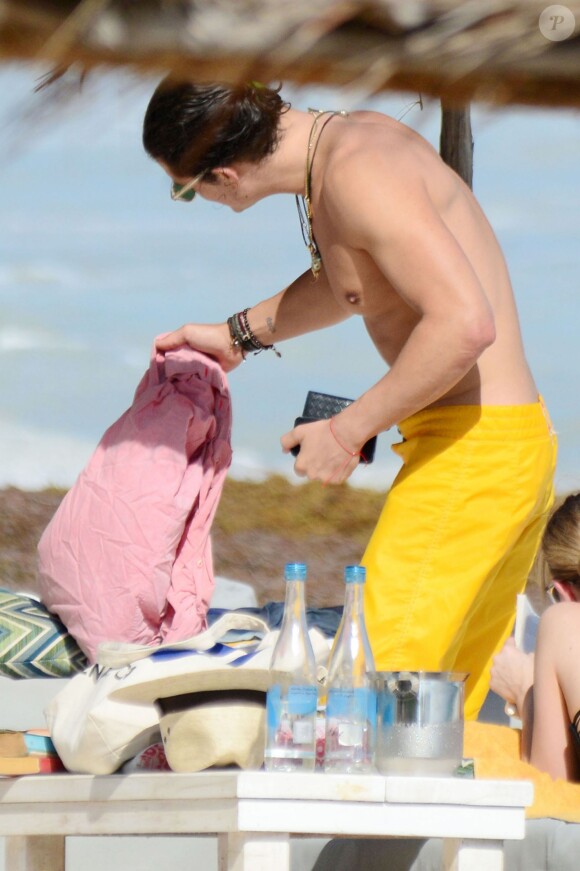 Orlando Bloom en vacances à Cancun, le 28 décembre 2014.