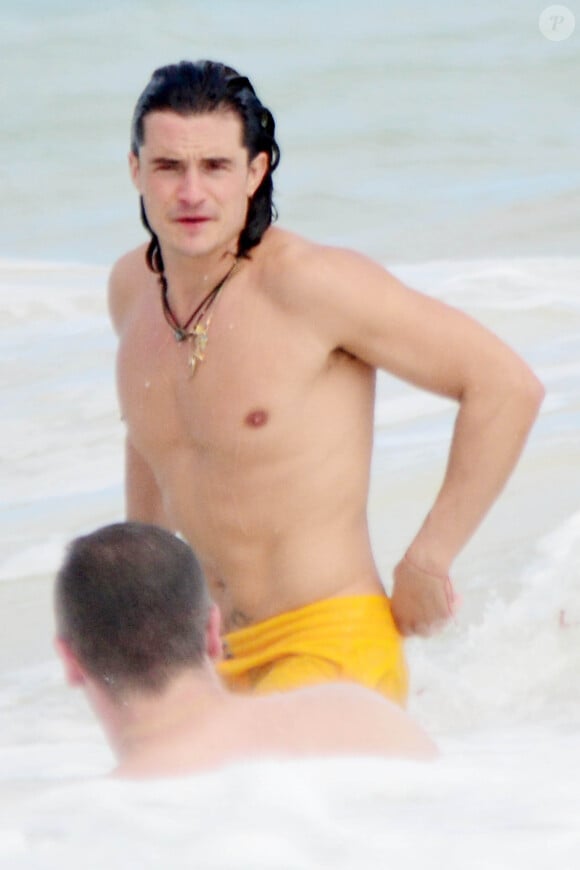 Orlando Bloom en vacances à Cancun, le 28 décembre 2014.