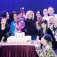 Britney Spears et son équipe fêtent une année de spectacles à Las Vegas, le 28 décembre 2014