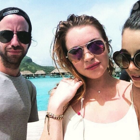 Lindsay Lohan passe les fêtes de fin d'année sous le soleil de la Polynésie française. Décembre 2014