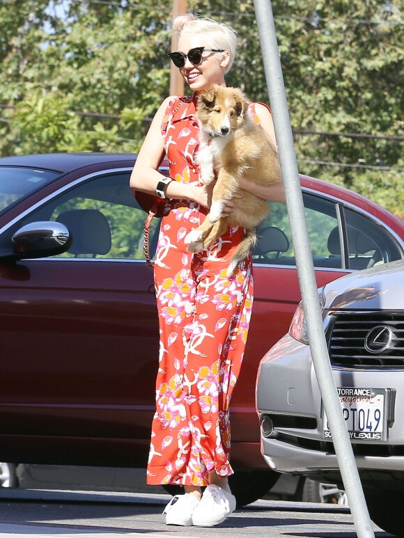 Exclusif - Miley Cyrus et sa soeur Noah vont faire des courses à Los Angeles, le 29 juin 2014.  