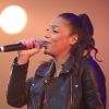 La chanteuse Zaho - Spectacle "Une nuit à Makala" au Zénith de Lille le 31 mars 2014, organisé par le joueur de football Rio Mavuba au profit de l'Association "Les Orphelins de Makala".31/03/2014 - Lille