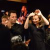 Exclusif - Valérie Trierweiler a dansé toute la nuit du jeudi 25 au vendredi 26 décembre 2014 en compagnie d'un mystérieux inconnu et de ses fils au restaurant éphémère la Bodéga au village de Noël sur les Champs-Elysées avec son ami Marcel Campion, l'organisateur du village de Noël.