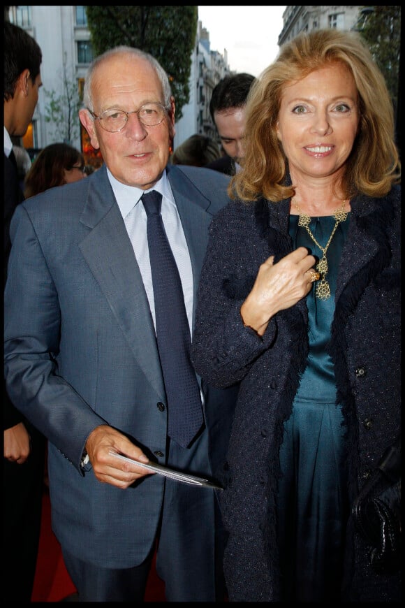 Patrick Le Lay et sa femme - Gala de la fondation Pompidou. A Paris, en 2011.