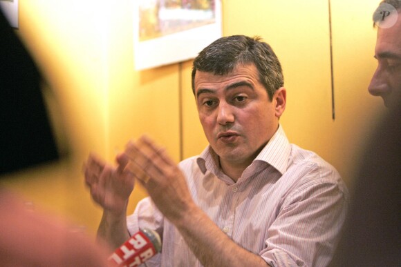 Patrick Pelloux, lors d'une conférence de presse à Paris, le 28 juillet 2005