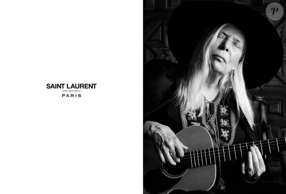 Joni Mitchell photographiée par Hedi Slimane pour son Music Project - Saint Laurent Paris, mars 2013.