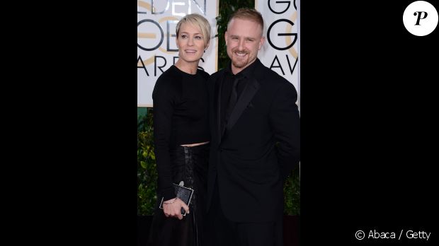 Robin Wright et Ben Foster lors des Golden Globes à Los Angeles le 11 janvier 2015