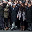 Patrick Pelloux - Les dirigeants politiques mondiaux, les membres de l'équipe de Charlie Hebdo et les familles des victimes défilent à la marche républicaine pour Charlie Hebdo à Paris, le 11 janvier 2015