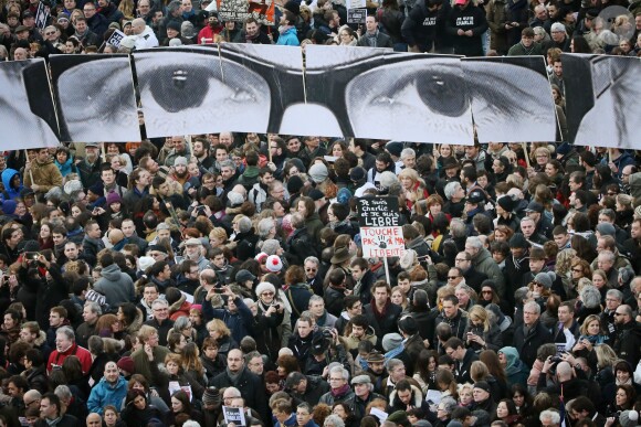 Marche républicaine pour Charlie Hebdo à Paris le 11 janvier 2015.