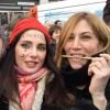 Mathilde Seigner et Frédérique Bel - Marche républicaine à Paris, le 11 janvier 2015