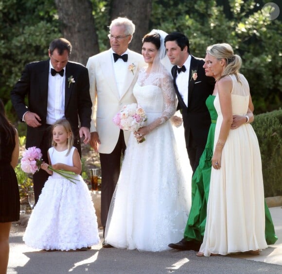 Exclusif - Casey Wilson et son chéri David Caspe se sont mariés lors d'une cérémonie intime au Ojai Valley Inn à Ojai, le 25 mai 2014.
