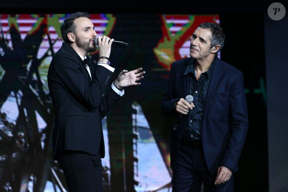 Exclusif - Christophe Willem et Julien Clerc - Enregistrement de l'émission "Hier Encore" à l'Olympia, qui sera diffusée en prime time sur France 2 le 17 janvier 2015 
