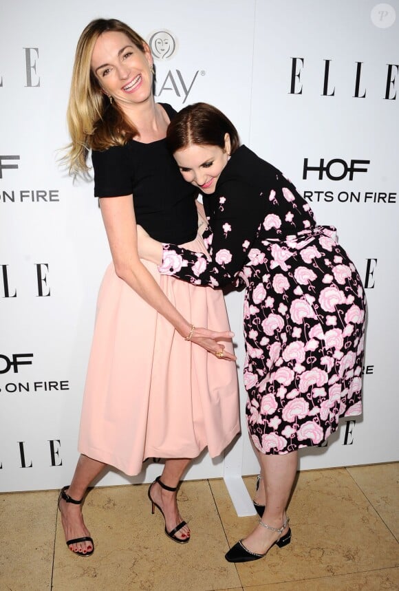 Molly McNearney et Lena Dunham au dîner Elle Women In Television Celebration organisé à Los Angeles, le 13 janvier 2015.