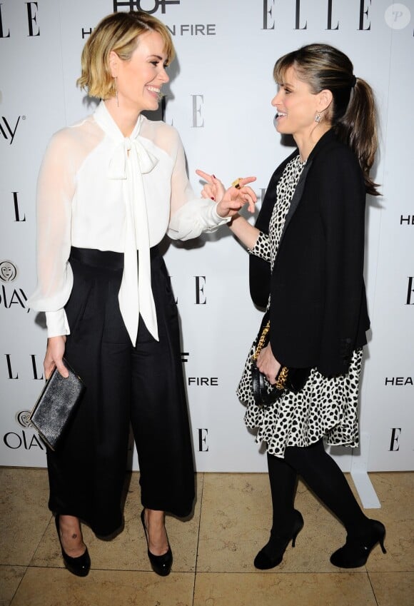 Sarah Paulson et Amanda Peet au dîner Elle Women In Television Celebration organisé à Los Angeles, le 13 janvier 2015.