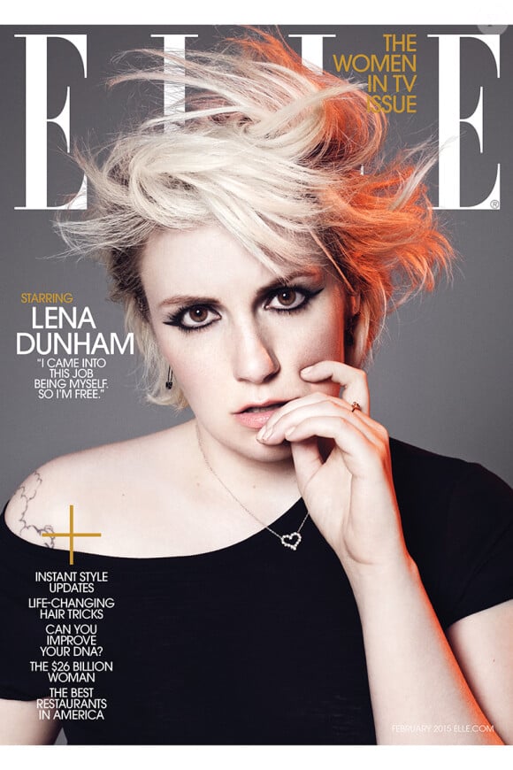 Lena Dunham - La star de "Girls" en couverture du magazine ELLE pour son numéro special sur les femmes de la télévision américaine. Février 2015.