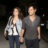 Taylor Lautner et son ex-girlfriend Marie Avgeropoulos à West Hollywood, Los Angeles, le 13 mars 2014.