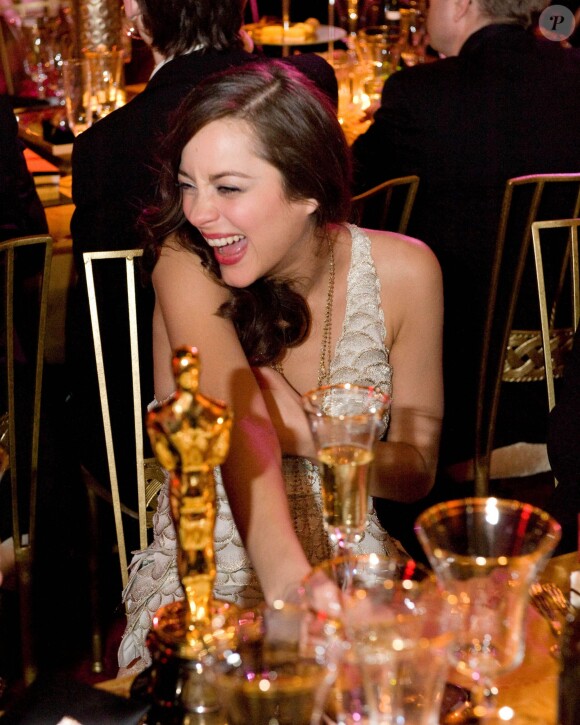 Marion Cotillard lors de la soirée d'after party des Oscars en 2008, année où elle a remporté le prix pour La Môme