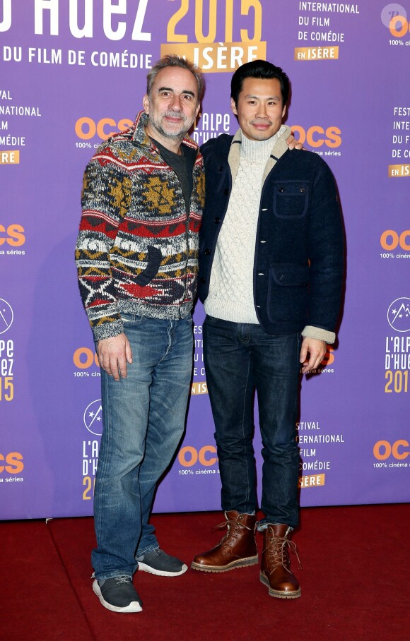 Antoine Duléry et Frédéric Chau - 2e journée du 18e festival international du film de comédie de l'Alpe d'Huez le 15 janvier 2015.