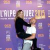 L'équipe du film "Toute Premiére Fois", Adrianna Gradziel et Franck Gastambide - 2e journée du 18e festival international du film de comédie de l'Alpe d'Huez le 15 janvier 2015.