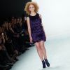 Anna Ermakova, la fille de Boris Becker, défile pour Riani lors de la Fashion Week de Berlin. Le 20 janvier 2015.