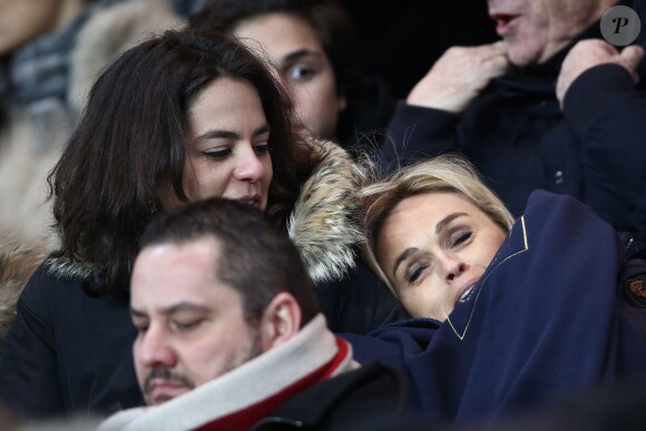 Anouchka Delon, Cécile de Menibus lors du 16e de finale de Coupe de France entre le PSG et Bordeaux au Parc des Princes à Paris le 21 janvier 2015