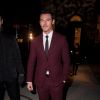 Luke Evans arrive à l'hôtel Salomon de Rothschild pour assister au défilé homme Valentino automne-hiver 2015-2016. Paris, le 21 janvier 2014.