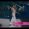 Camille Cerf, somptueuse, Miss France 2015, défile pour l'élection Miss Univers 2015, le mercredi 21 janvier 2015 à Miami