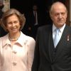 Sofia et Juan Carlos Ier d'Espagne à la remise du prix Cervantes en avril 2008