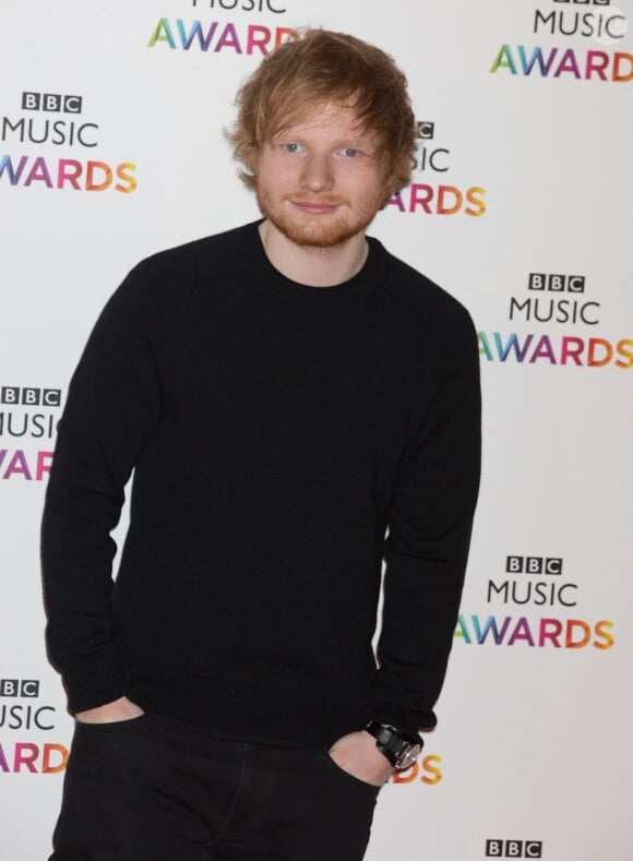 Ed Sheeran - Soirée des "BBC Music Awards" à Londres, le 11 décembre 2014.