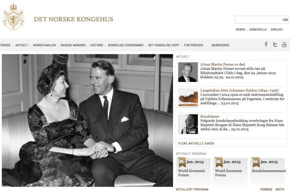 La Maison royale de Norvège a annoncé le 24 janvier 2015 le décès de Johan Martin Ferner, époux de la princesse Astrid et beau-frère du roi Harald V de Norvège, à l'âge de 87 ans.