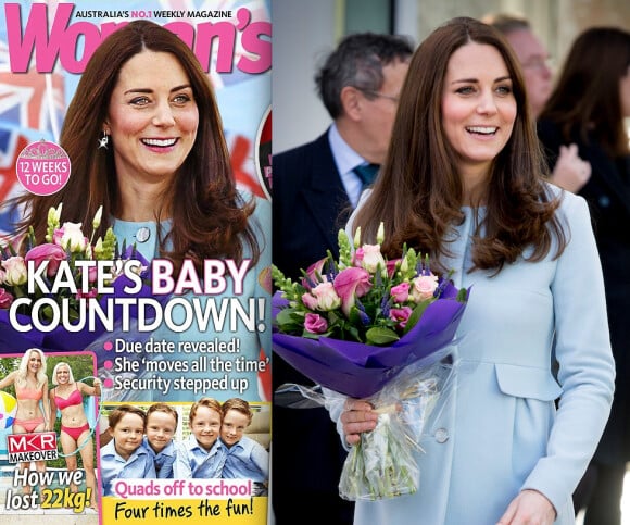 Kate Middleton, vue à droite lors de l'inauguration de la Kensington Aldridge Academy, a été ravagée par la retouche photo en couverture de l'hebdomadaire australien Woman's Day, en janvier 2015.