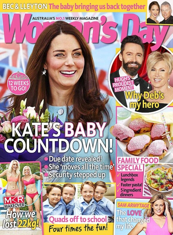 Kate Middleton (ou presque) ravagée par la retouche photo en couverture de Woman's Day, premier hebdomadaire féminin d'Australie, en janvier 2015.