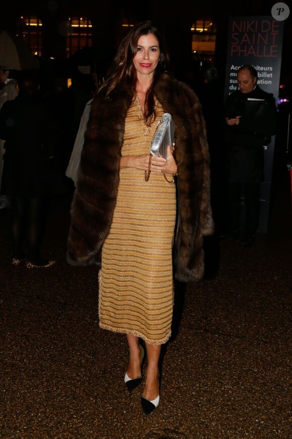 Christina Pitanguy arrive au Grand Palais pour assister au défilé Giambattista Valli haute couture printemps-été 2015-2016. Paris, le 26 janvier 2015.