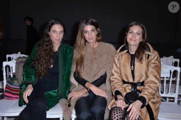 Tatiana Casiraghi, Bianca Brandolini D'Adda et Dasha Zhukova assistent au défilé Giambattista Valli haute couture printemps-été 2015-2016 au Grand Palais. Paris, le 26 janvier 2015.