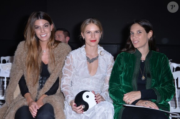 Bianca Brandolini d'Adda, Eugenie Niarchos et Tatiana Santo Domingo-Casiraghi, enceinte, assistent au défilé Giambattista Valli haute couture printemps-été 2015-2016 au Grand Palais. Paris, le 26 janvier 2015.