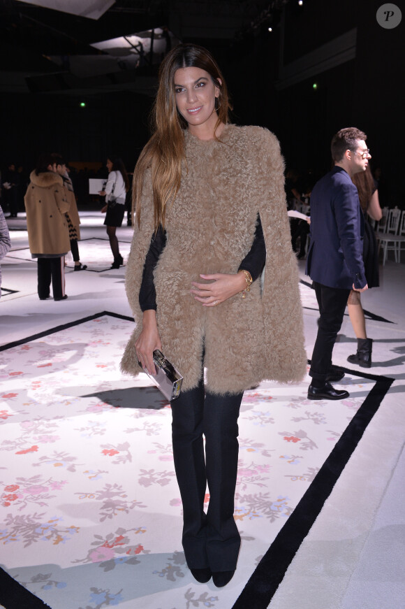 Bianca Brandolini D'Adda assiste au défilé Giambattista Valli haute couture printemps-été 2015-2016 au Grand Palais. Paris, le 26 janvier 2015.