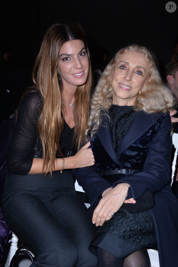 Bianca Brandolini D'Adda et Franca Sozzani assistent au défilé Giambattista Valli haute couture printemps-été 2015-2016 au Grand Palais. Paris, le 26 janvier 2015.