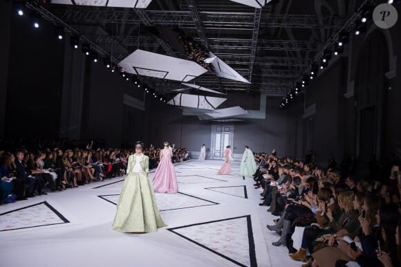 Défilé Giambattista Valli collection haute couture printemps-été 2015 au Grand Palais. Paris, le 26 janvier 2015.