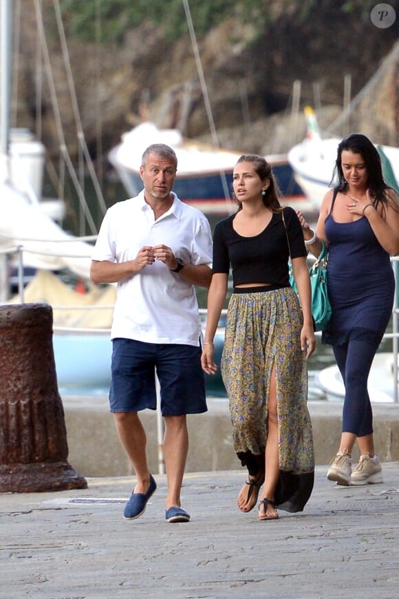 Roman Abramovitch et sa compagne Dasha Zhukova en vacances à Portofino le 2 septembre 2013.