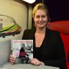 Exclusif - Luana Belmondo pour l'inauguration de la rame TGV Milano Expo 2015 qui reliera Paris-Lyon-Turin et Milan à partir de mai 2015 à l'occasion de l'Expo Universelle Milan 2015 à la gare de Lyon à Paris, le 26 janvier 2015.