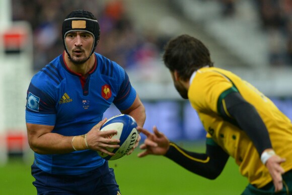Alexandre Dumoulin au Stade de France avec les Bleus le 15 novembre 2014. 