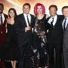 Channing Tatum, Mila Kunis, David Ajala, Lana Wachowski, Sean Bean, Kick Gurry à la première du film "Jupiter Ascending" à Hollywood, le 2 février 2015.
