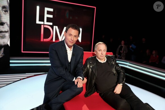 Exclusif - Marc-Olivier Fogiel et Fabrice Luchini, à l'enregistrement de l'émission Le Divan, le 23 janvier 2015
